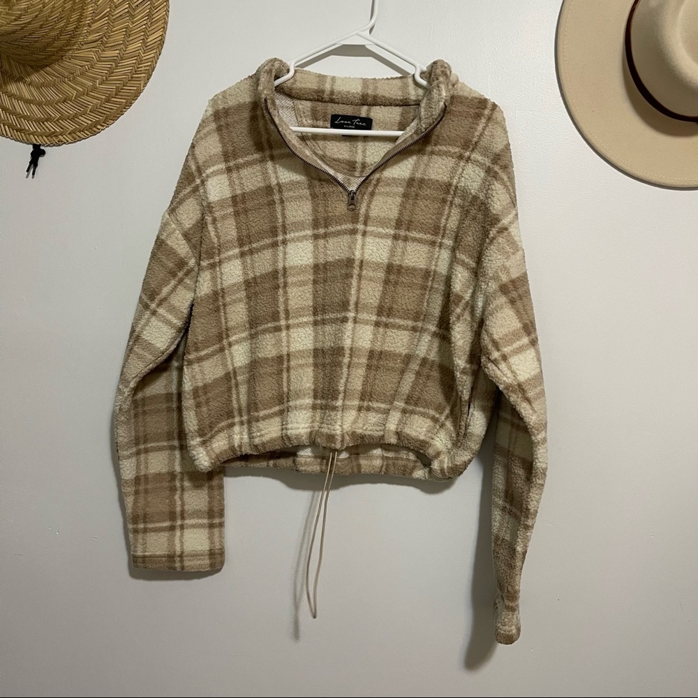 Fluffy Half Zip Sweater